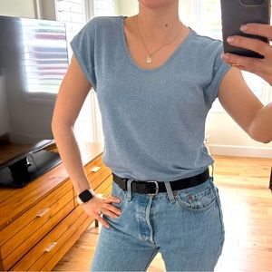 Icy Blue Shimmering Top